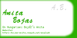 anita bojas business card